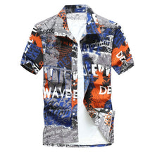 Load image into Gallery viewer, Beach Shirts 2019 Summer Fashion camisa masculina Coconut Tree Printed Short Sleeve Button Down Hawaiian Shirts Mens Plus size